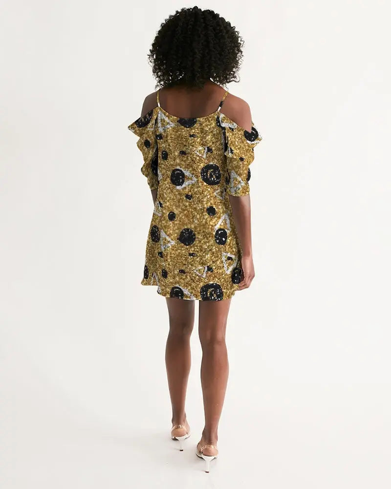 Realm Women's Open Shoulder A-Line Dress - IAKAM