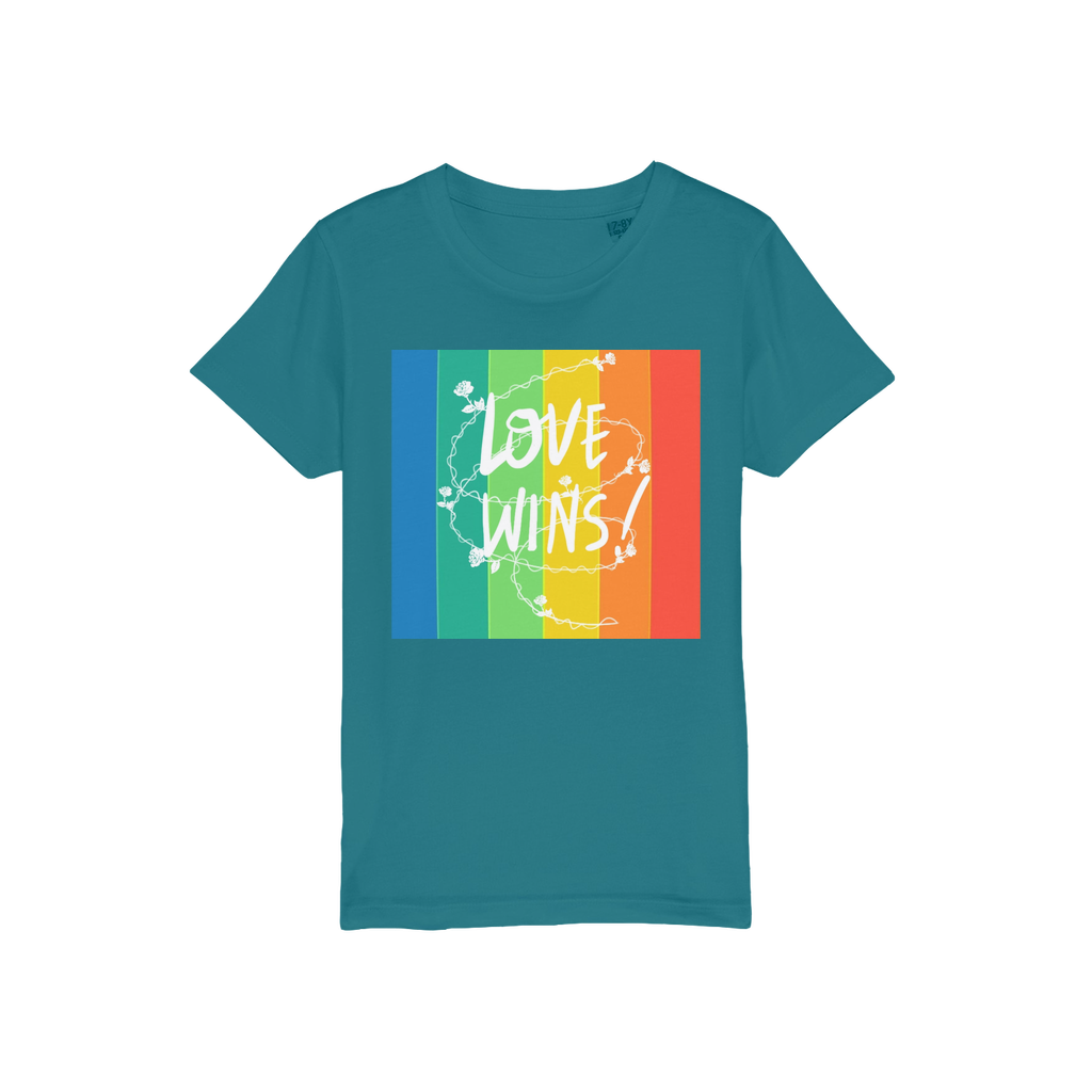 Love Wins Organic Jersey Kids T-Shirt - IAKAM