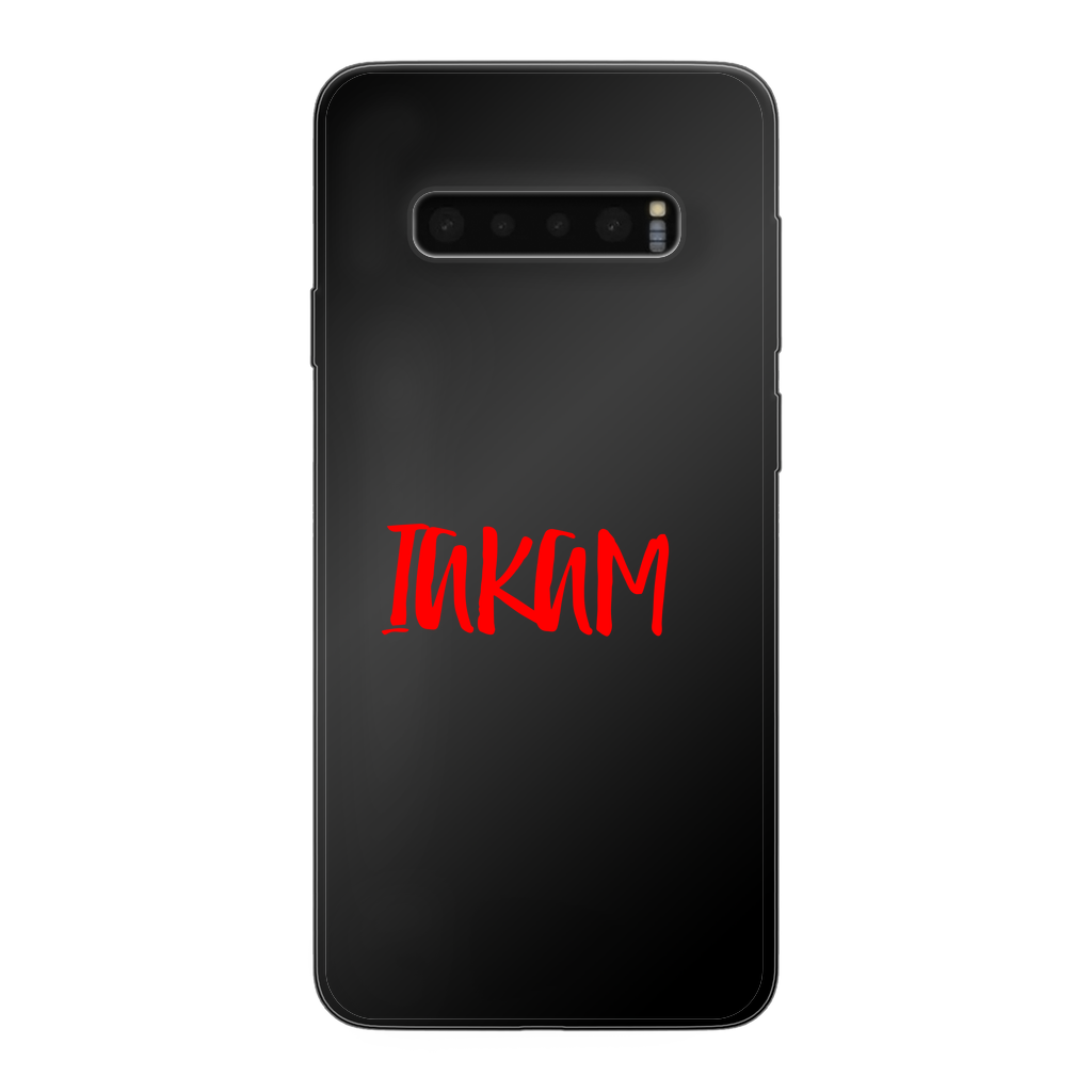 IAKAM Red Back Printed Black Soft Phone Case - IAKAM