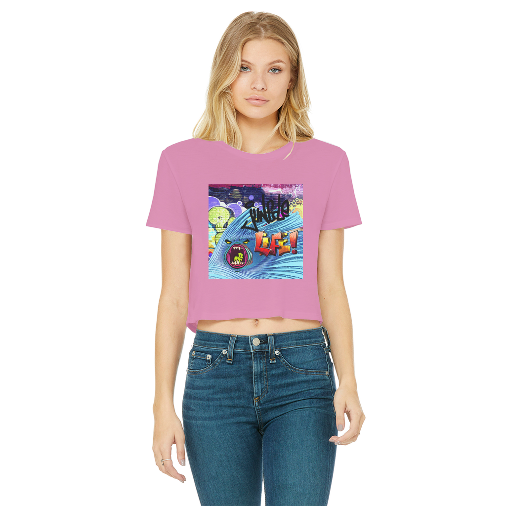 JUNGLE Classic Women's Cropped Raw Edge T-Shirt - IAKAM