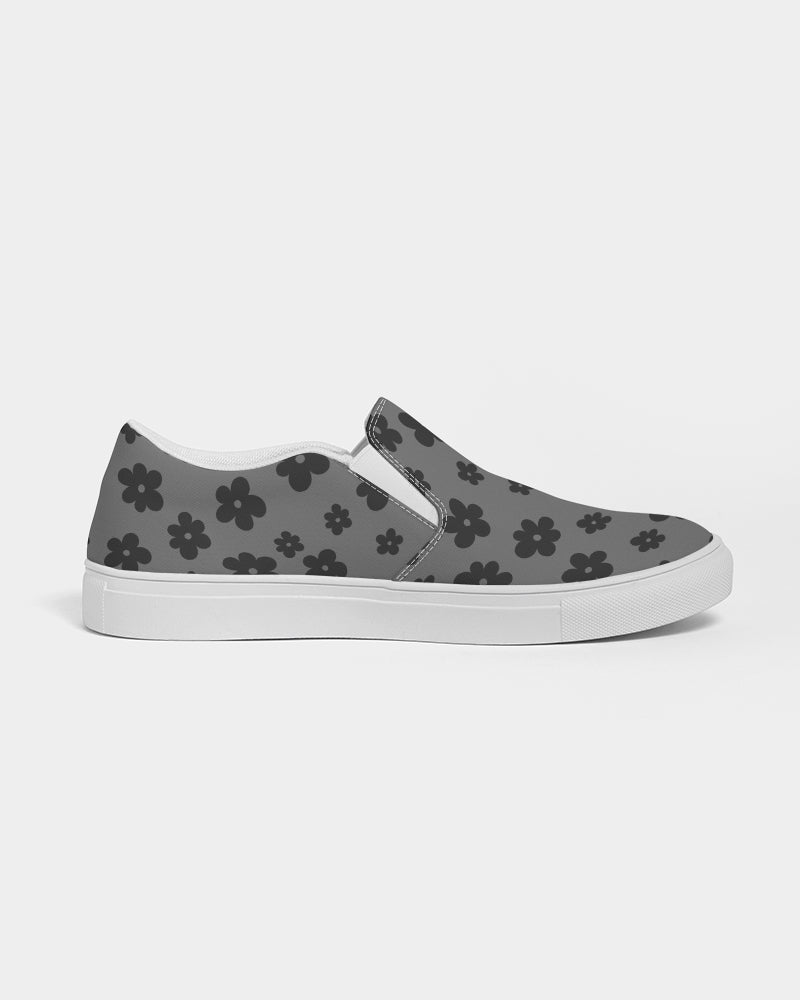 Flower Pattern Women's Slip-On Canvas Shoe - IAKAM
