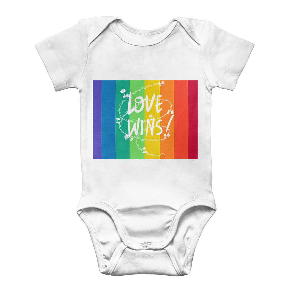 Love Wins Classic Baby Onesie Bodysuit - IAKAM