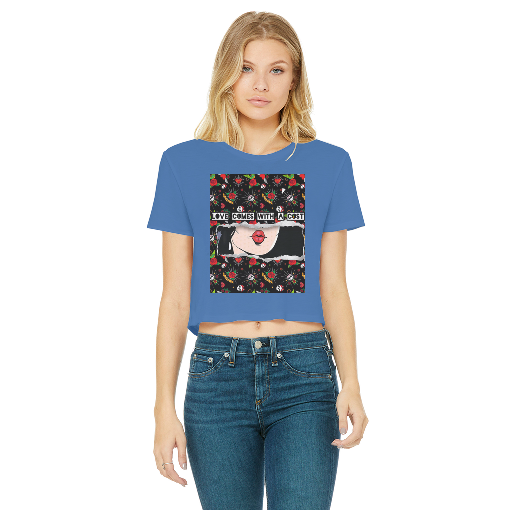 Love Cost Classic Women's Cropped Raw Edge T-Shirt - IAKAM