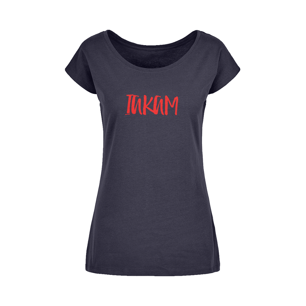IAKAM Red Wide Neck Womens T-Shirt XS-5XL - IAKAM