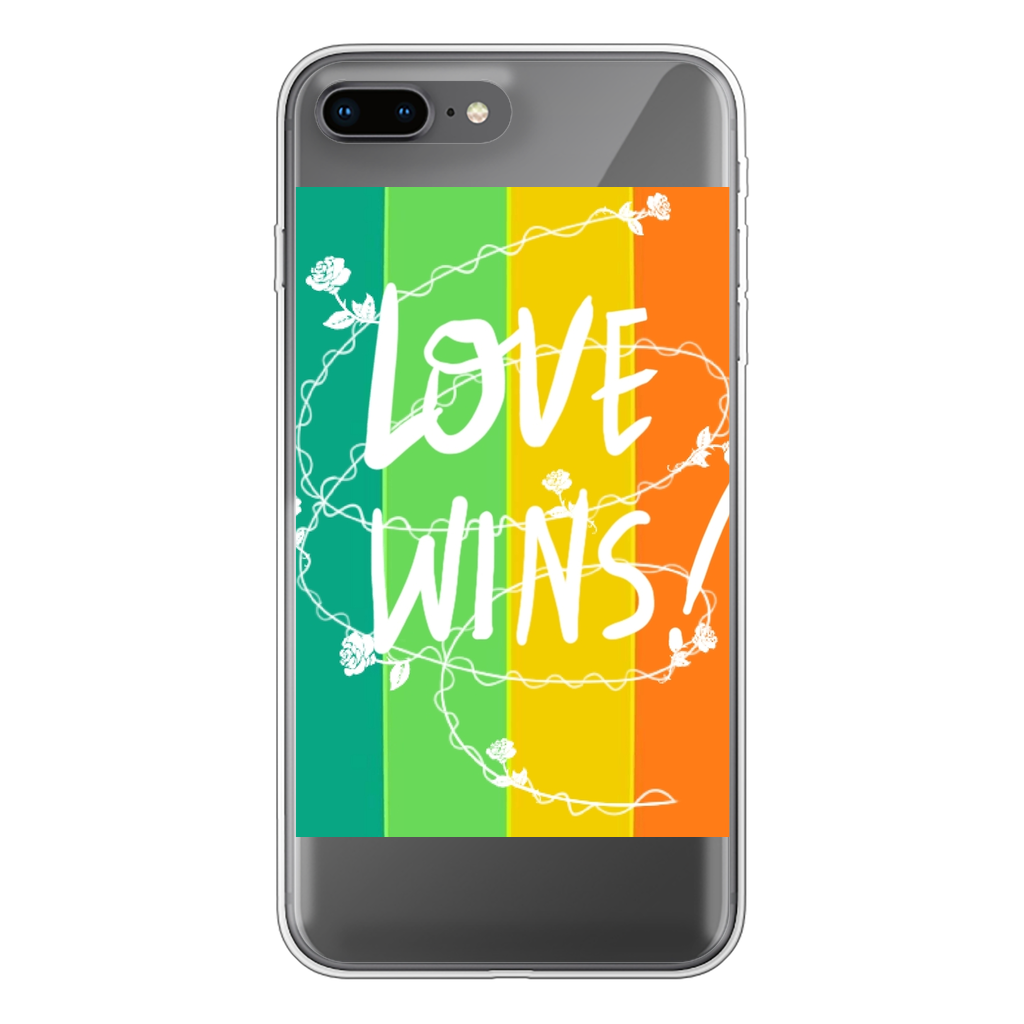 Love Wins Back Printed Transparent Soft Phone Case - IAKAM