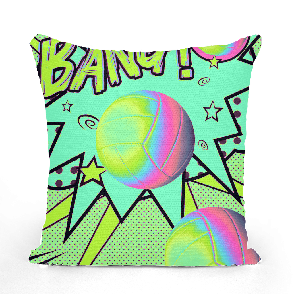 Volley ball Sequin Cushion Cover - IAKAM