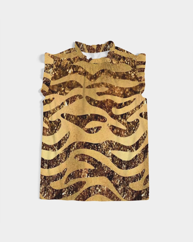 Golden Taz Women's Ruffle Sleeve Top - IAKAM