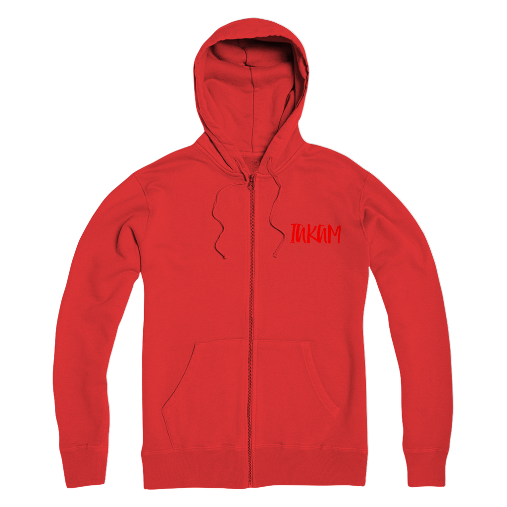 IAKAM Red Premium Adult Zip Hoodie - IAKAM