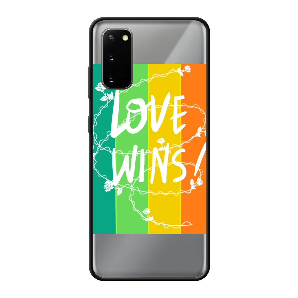 Love Wins Back Printed Black Soft Phone Case - IAKAM