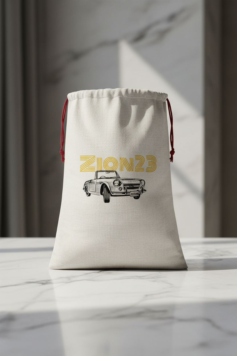Zion23 Linen Drawstring Sack - IAKAM