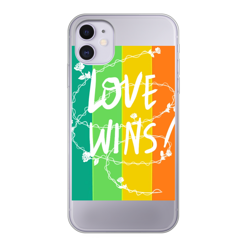 Love Wins Back Printed Transparent Soft Phone Case - IAKAM
