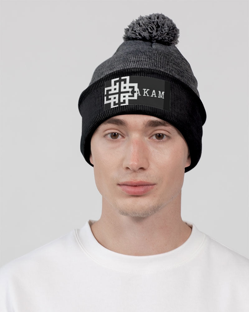 IAKAM Black Pom-Pom Knit Beanie | Brand - IAKAM