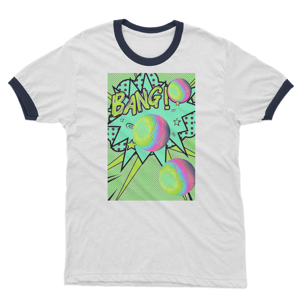 Volley Ball Adult Ringer T-Shirt - IAKAM
