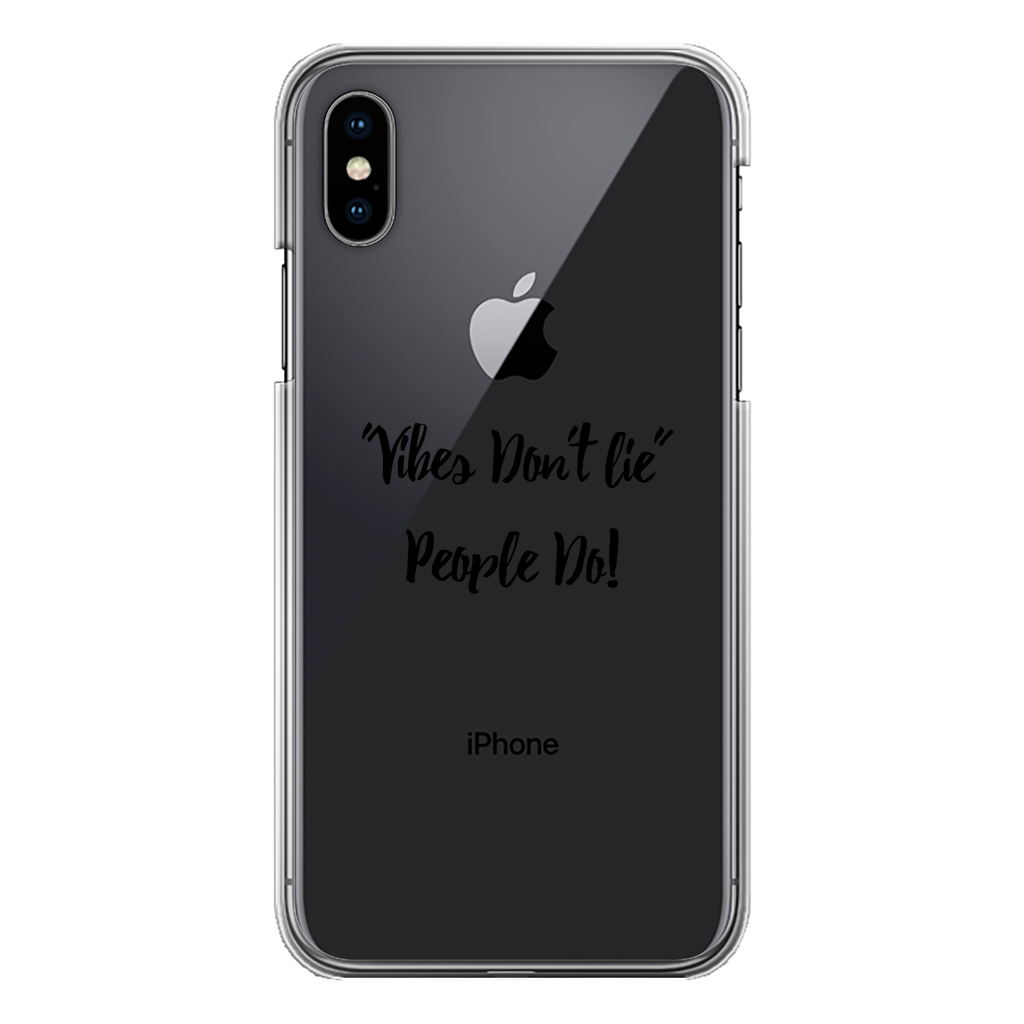 Vibes Don't Lie Back Printed Transparent Hard Phone Case - IAKAM