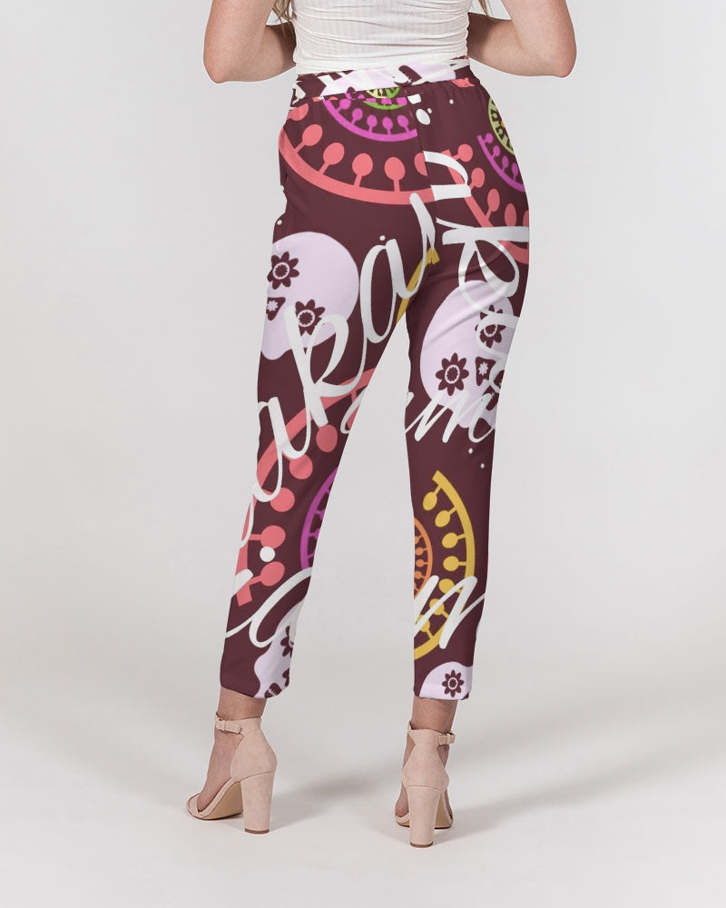Crazy Skull 1 Women's Belted Tapered Pants