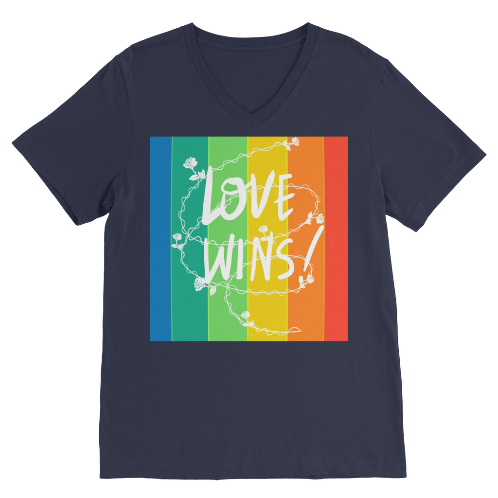 Love Wins Premium V-Neck T-Shirt - IAKAM
