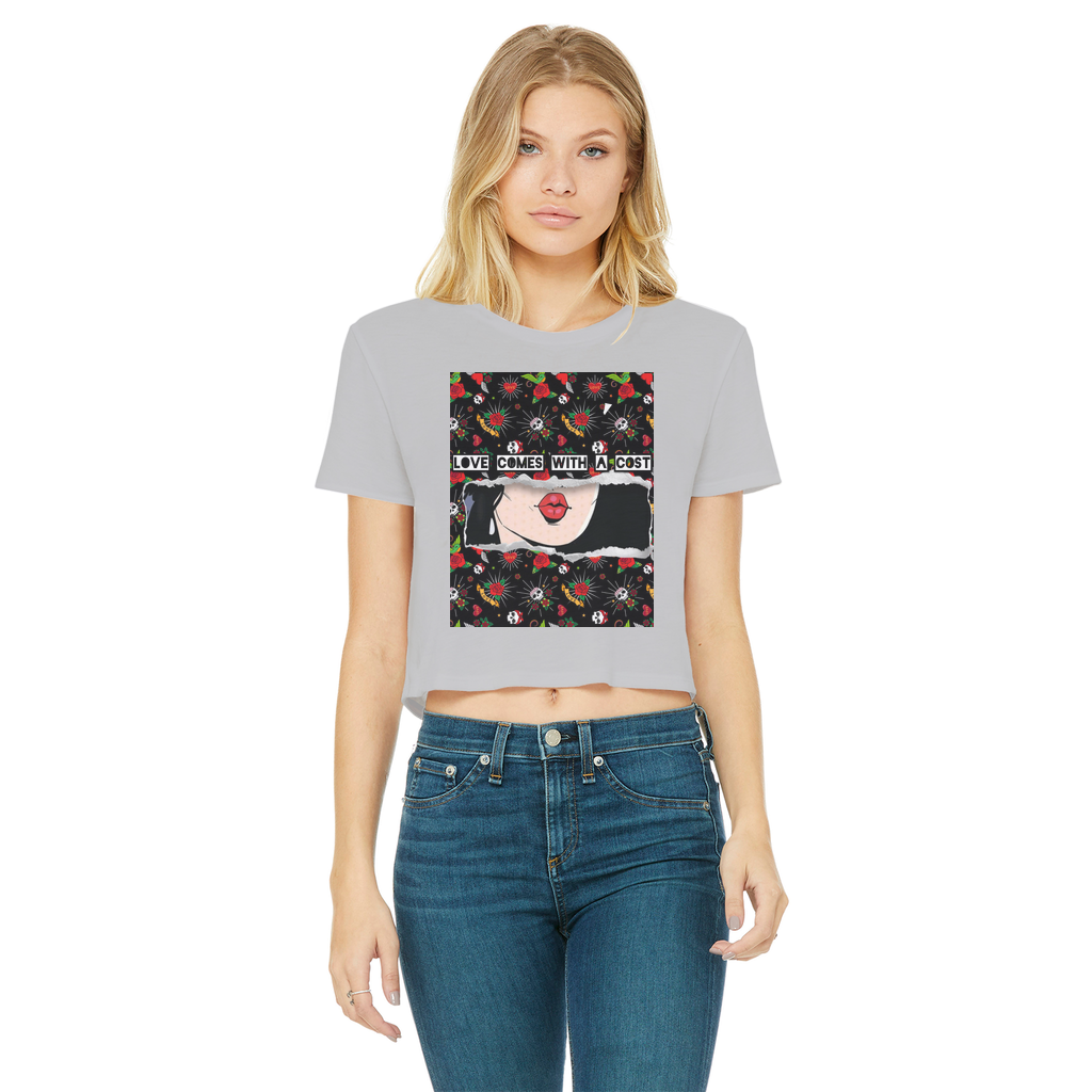 Love Cost Classic Women's Cropped Raw Edge T-Shirt - IAKAM