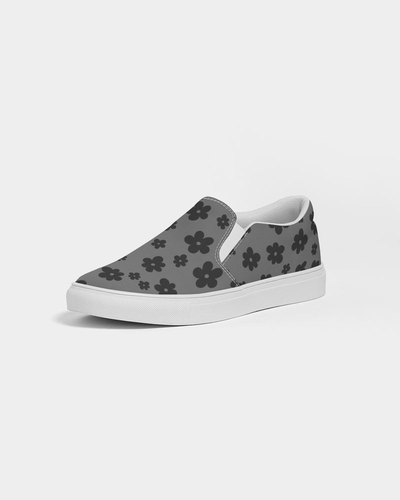 Flower Pattern Women's Slip-On Canvas Shoe - IAKAM