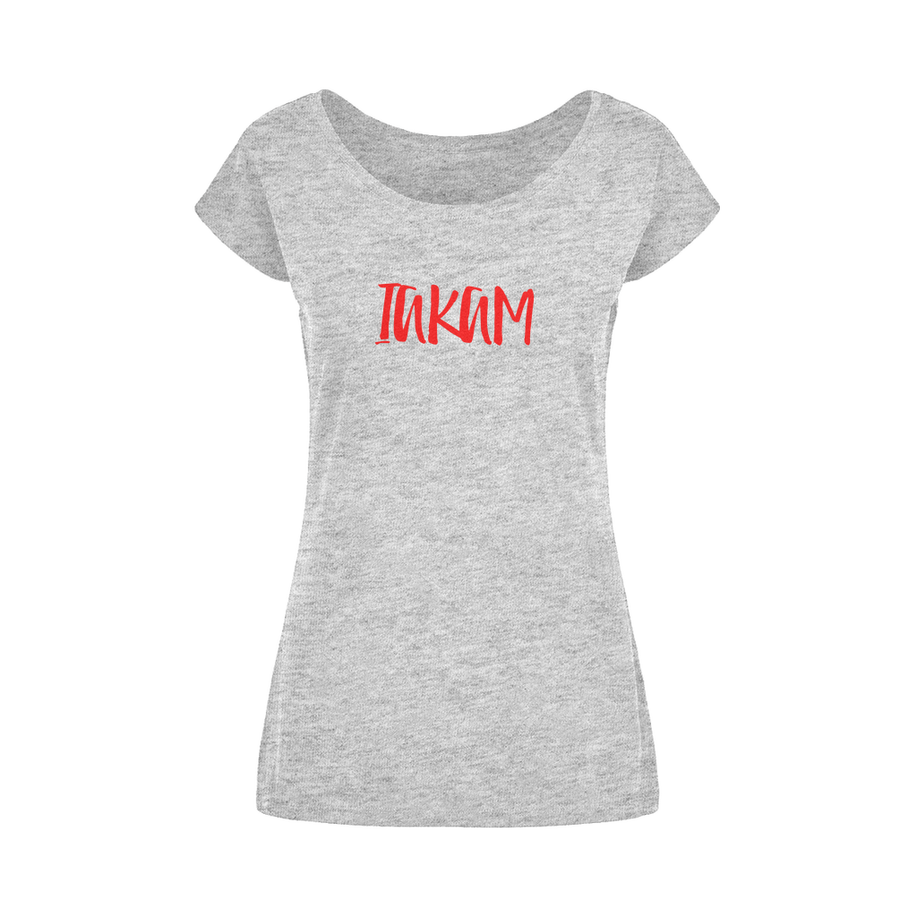 IAKAM Red Wide Neck Womens T-Shirt XS-5XL - IAKAM