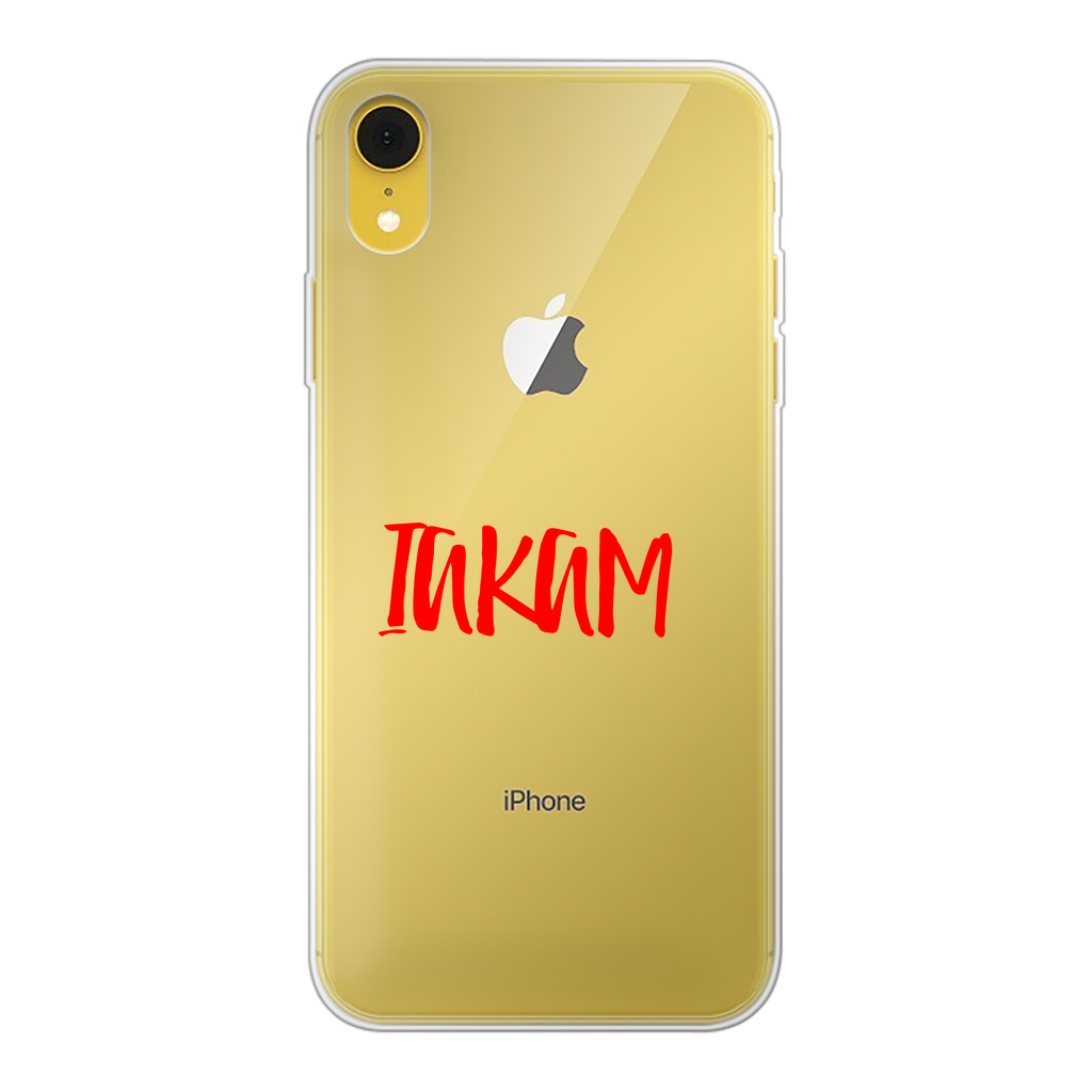 IAKAM Red Back Printed Transparent Soft Phone Case - IAKAM