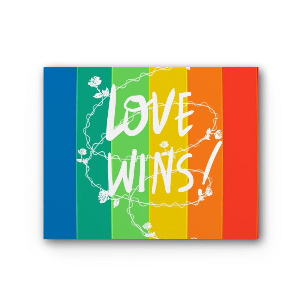 Love Wins Premium Stretched Canvas - IAKAM