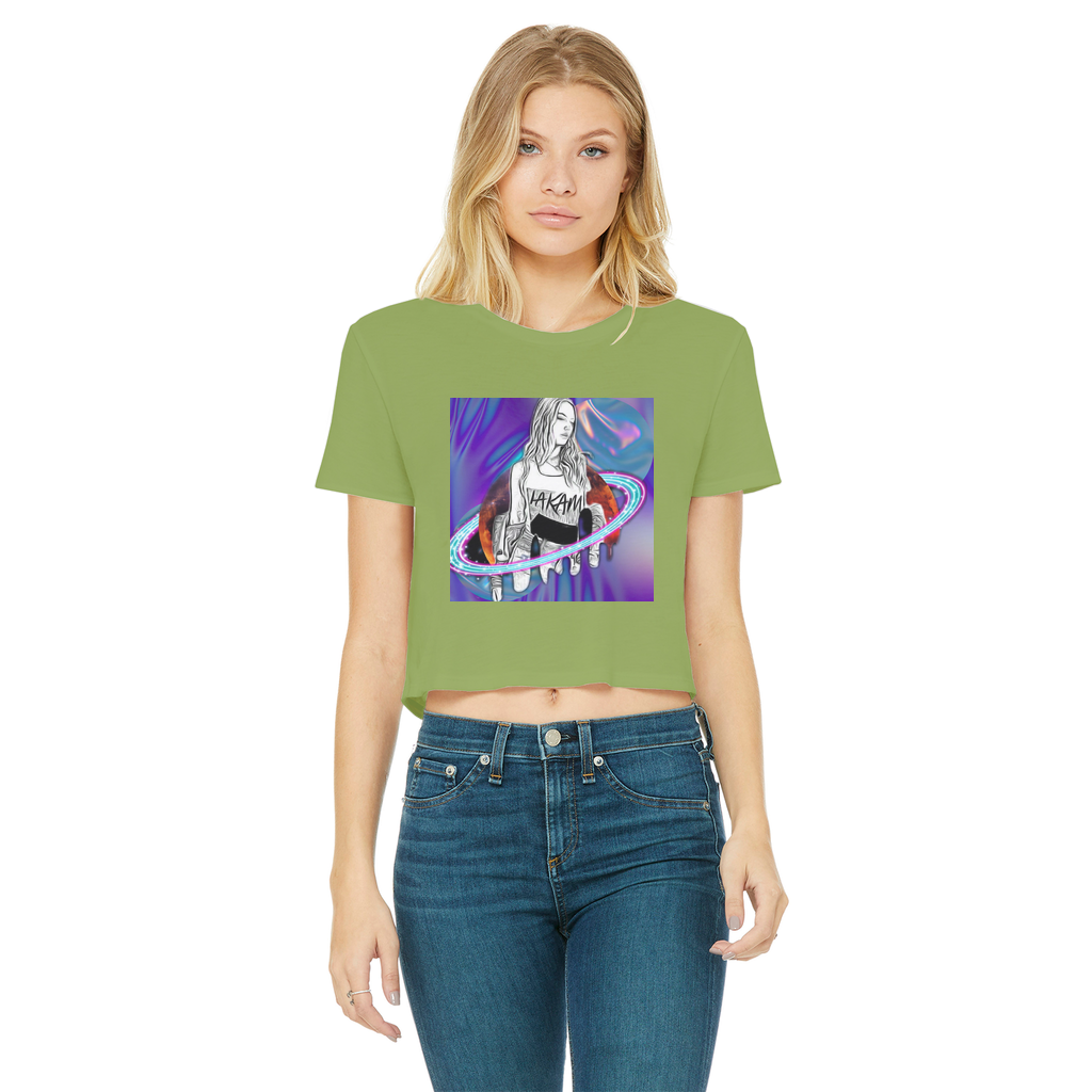 Outerspace 3 Classic Women's Cropped T-Shirt - IAKAM