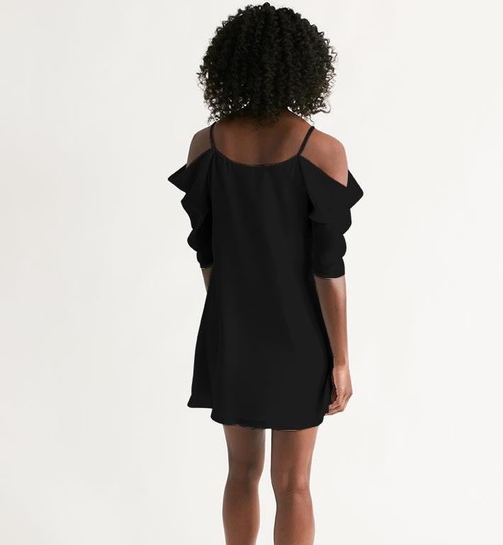 IAKAM  Red Women's Open Shoulder Dress - IAKAM