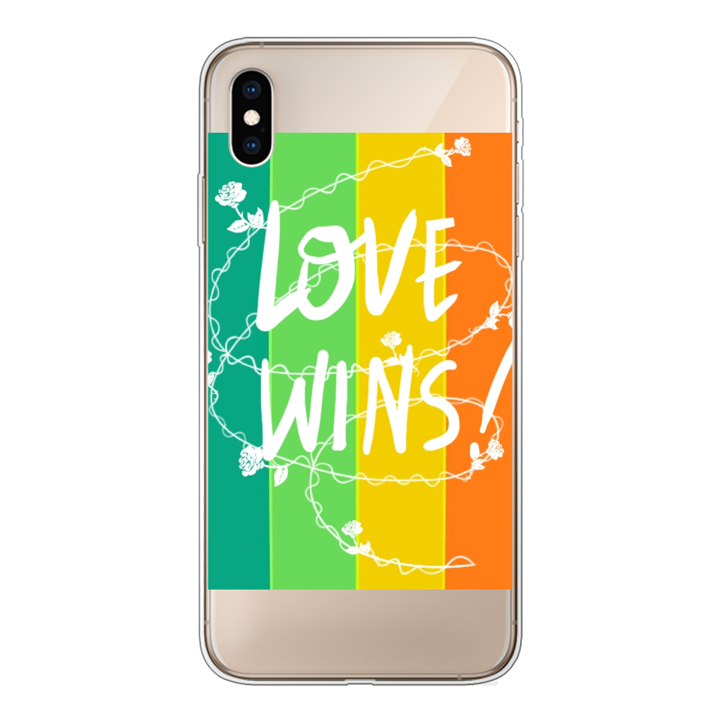 Love Wins Back Printed Transparent Soft Phone Case - IAKAM