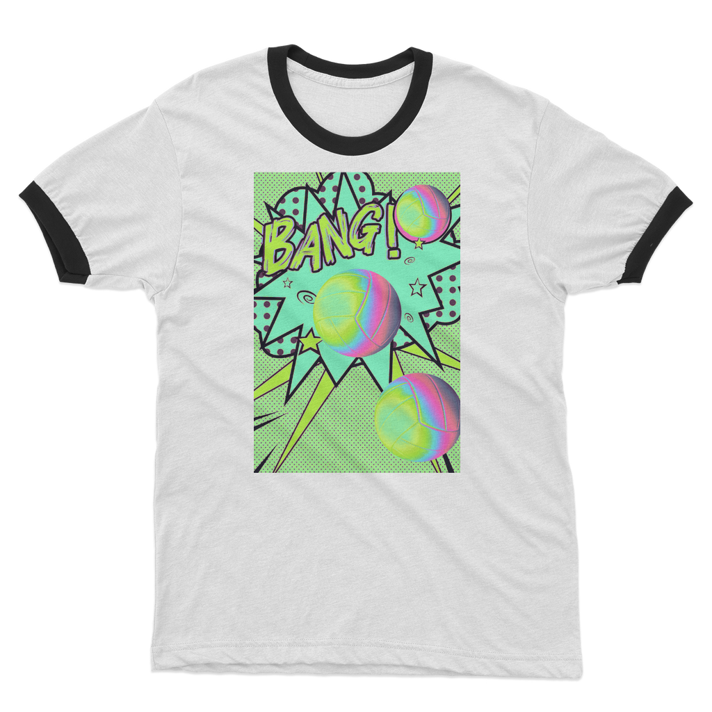 Volley Ball Adult Ringer T-Shirt - IAKAM