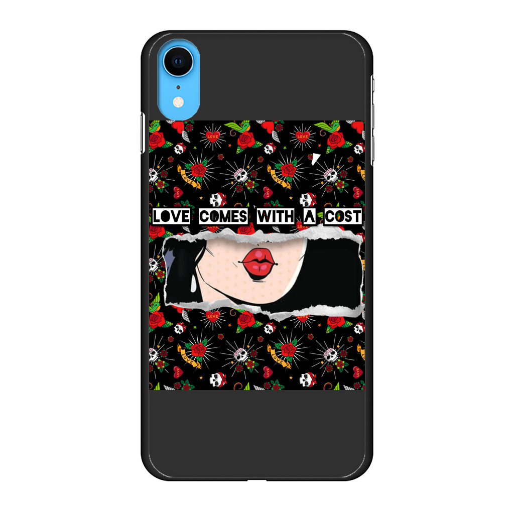 Love Cost Back Printed Black Hard Phone Case - IAKAM