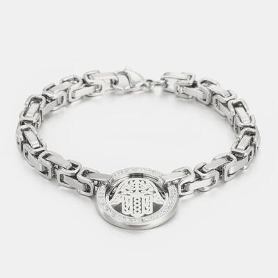 Stainless Steel Zircon Chain Bracelet - IAKAM