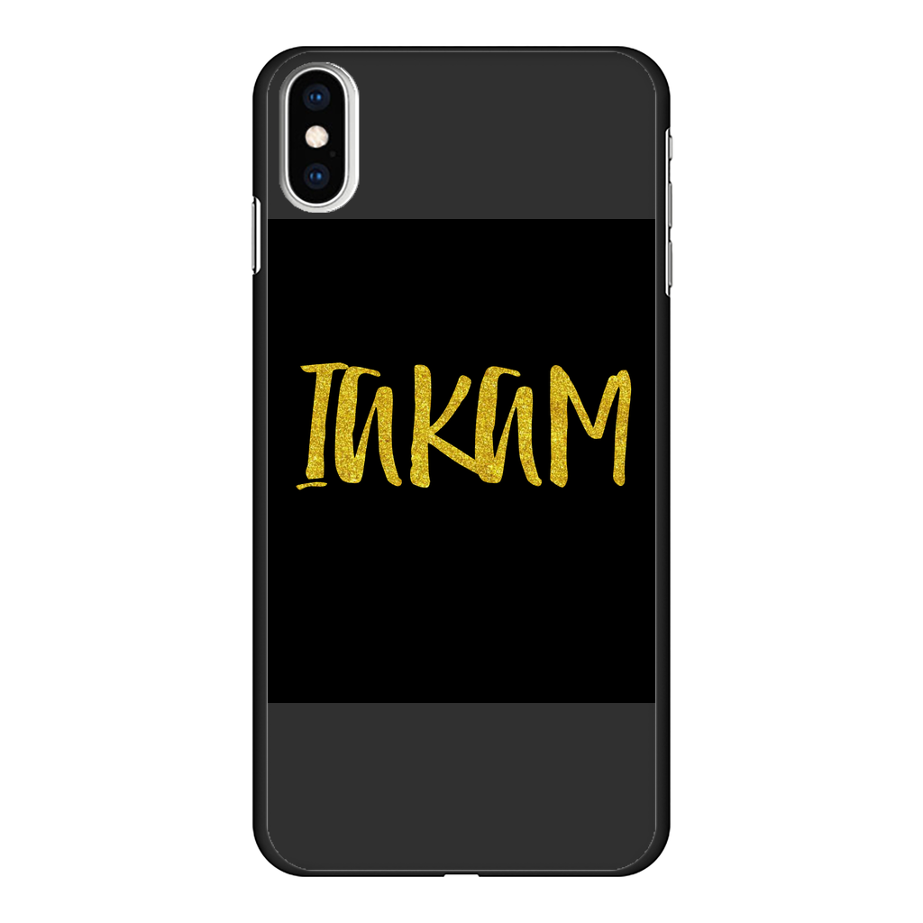 IAKAM GOLD Back Printed Black Hard Phone Case - IAKAM