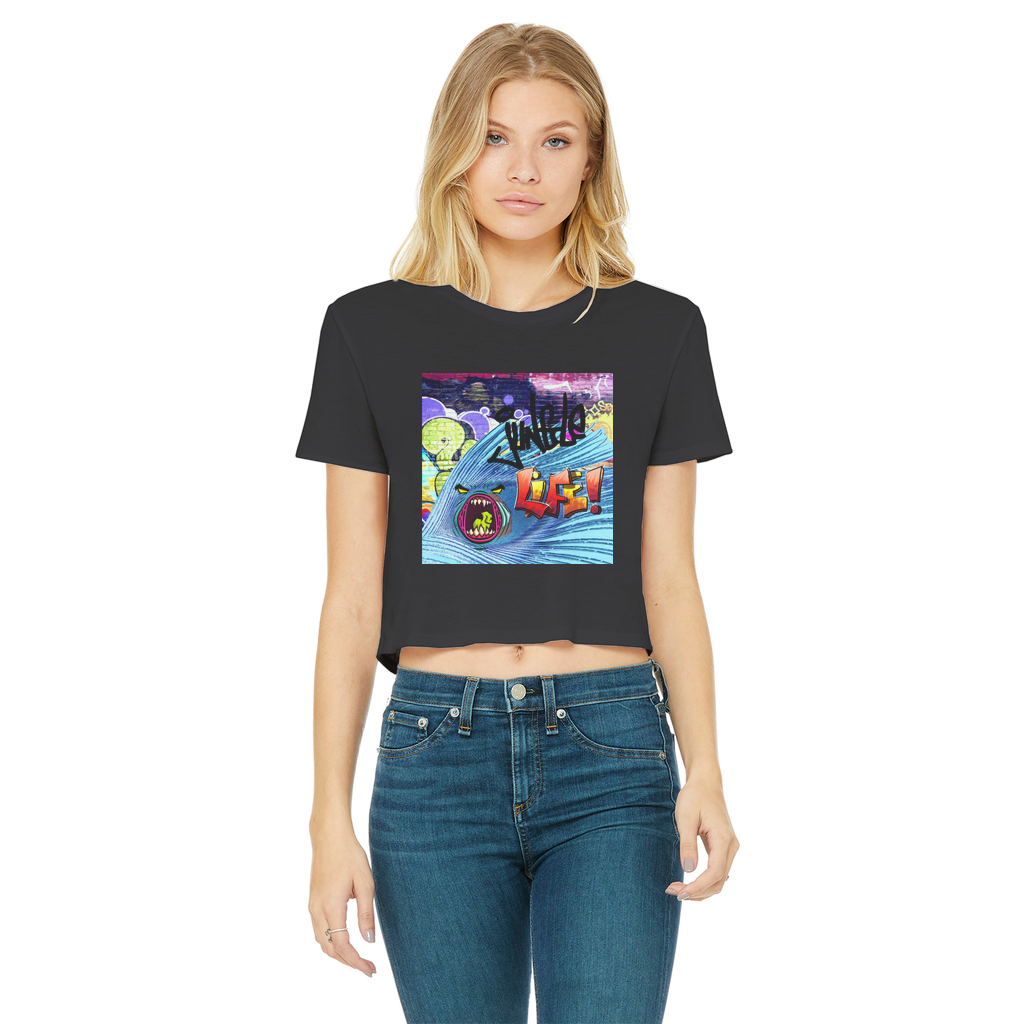 JUNGLE Classic Women's Cropped Raw Edge T-Shirt - IAKAM