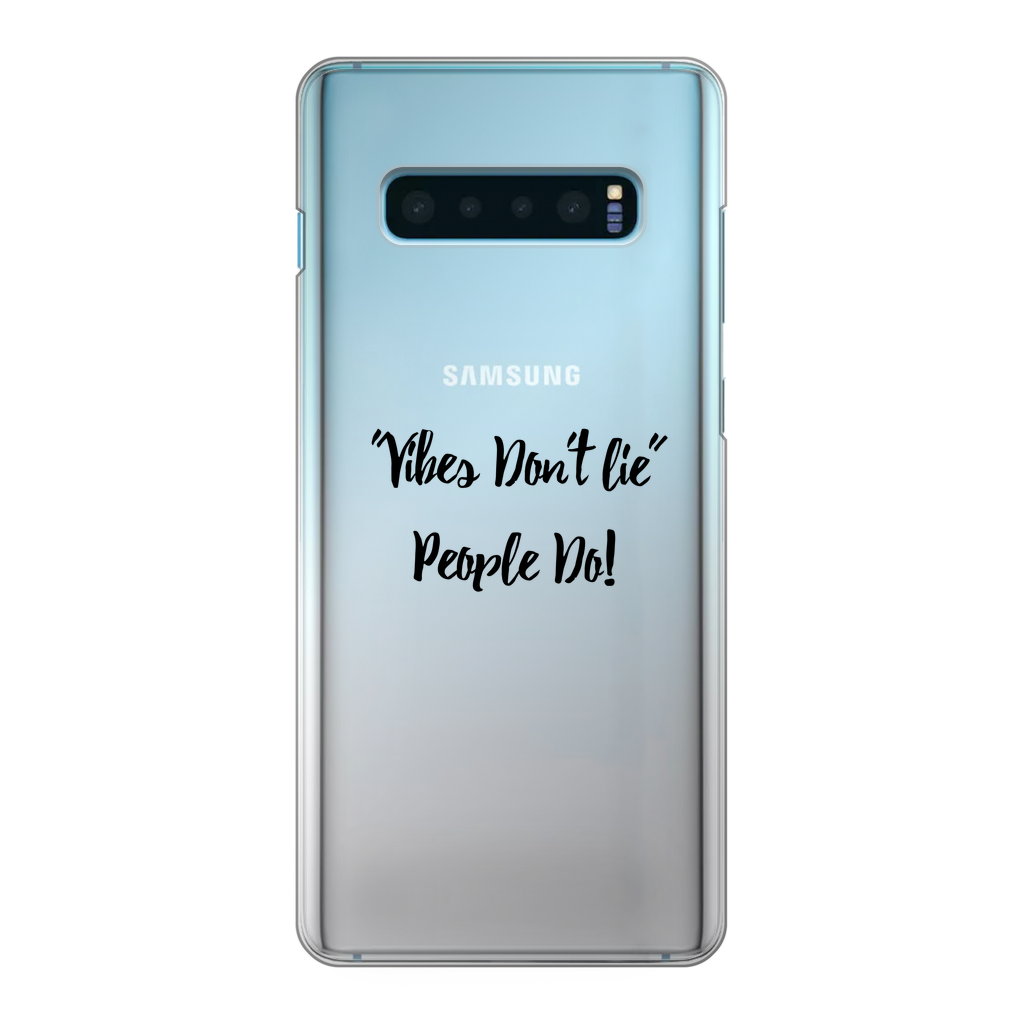 Vibes Don't Lie Back Printed Transparent Hard Phone Case - IAKAM