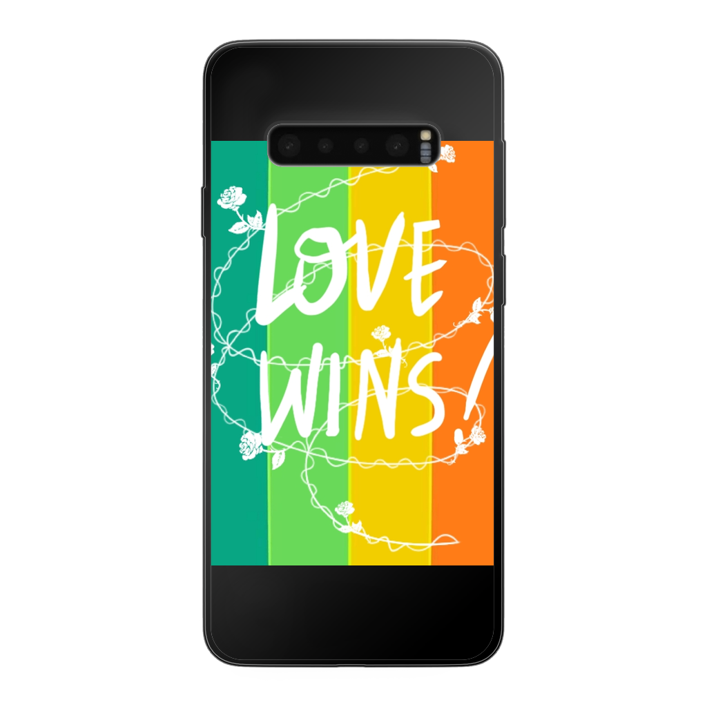 Love Wins Back Printed Black Soft Phone Case - IAKAM