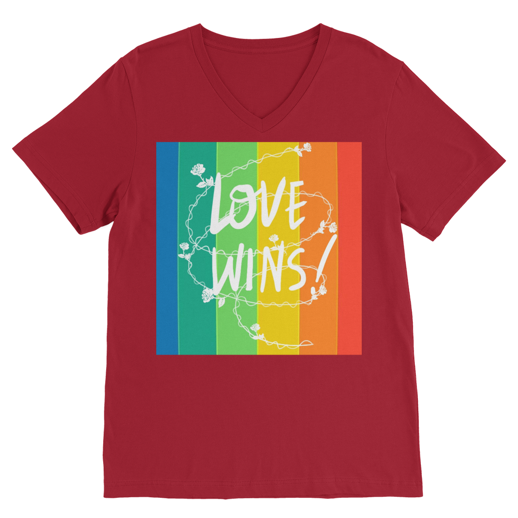 Love Wins Premium V-Neck T-Shirt - IAKAM