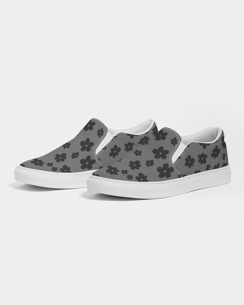 Flower Pattern Women's Slip-On Canvas Shoe - IAKAM