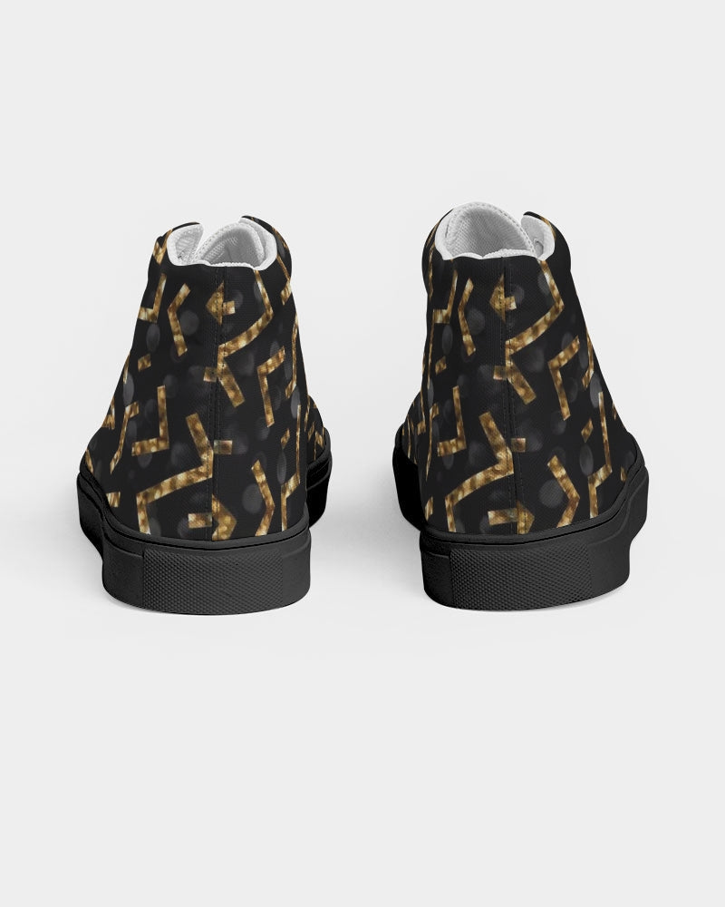 Pixie Night Men's Hightop Canvas Shoe - Black - IAKAM