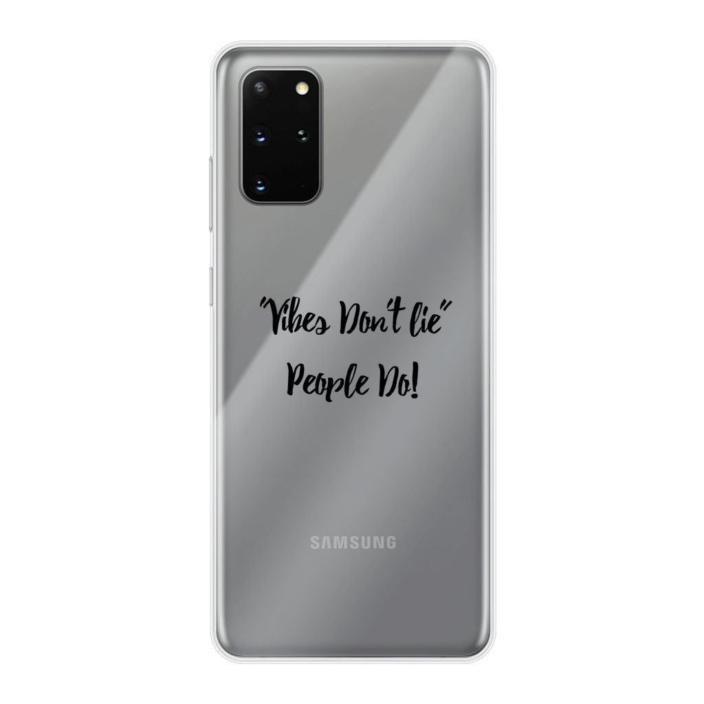 Vibes Don't Lie Back Printed Transparent Soft Phone Case - IAKAM