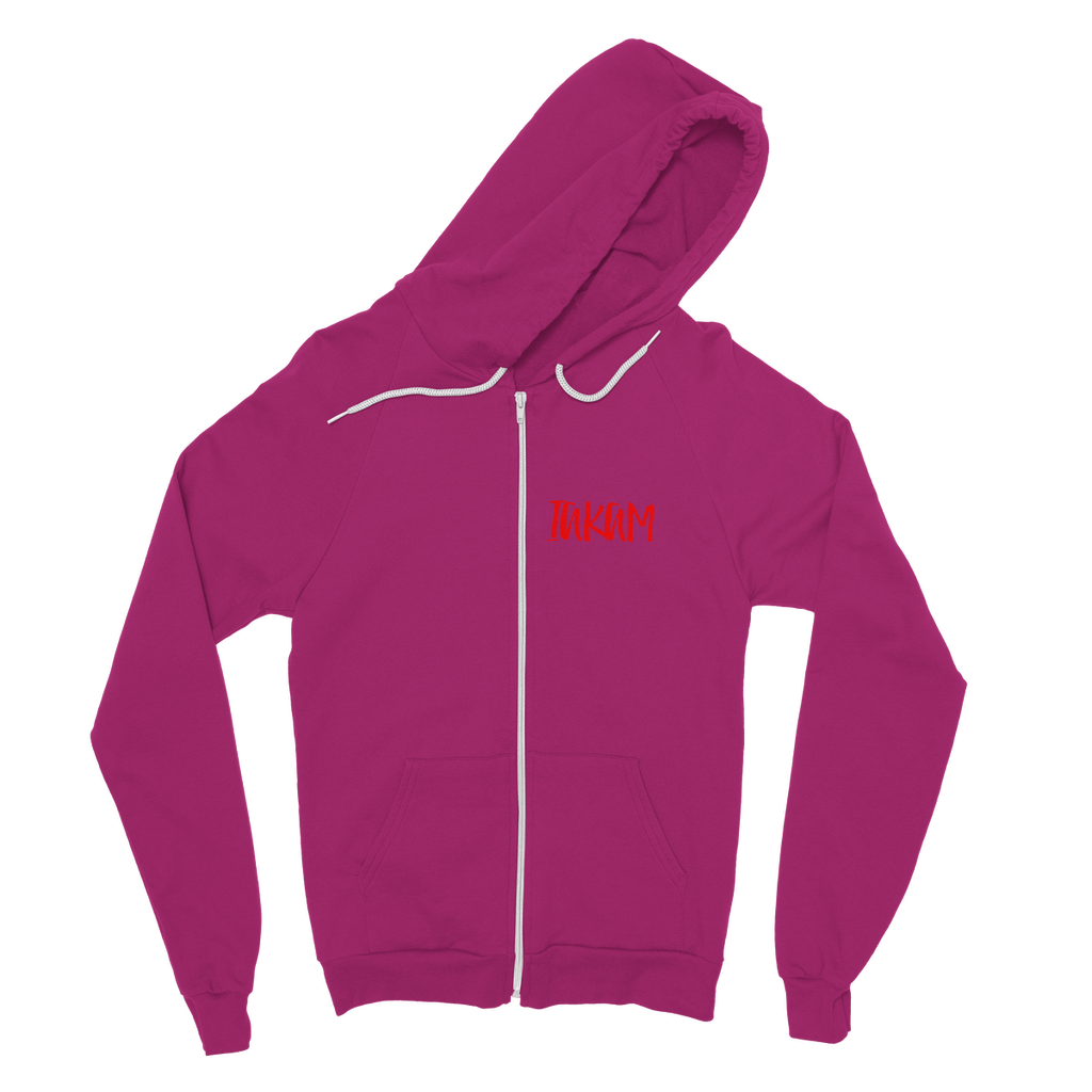 IAKAM Red Classic Adult Zip Hoodie - IAKAM