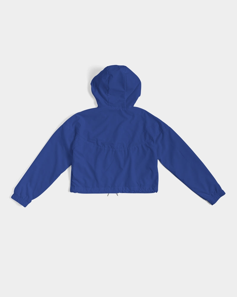 Blue Women's Cropped Windbreaker - IAKAM
