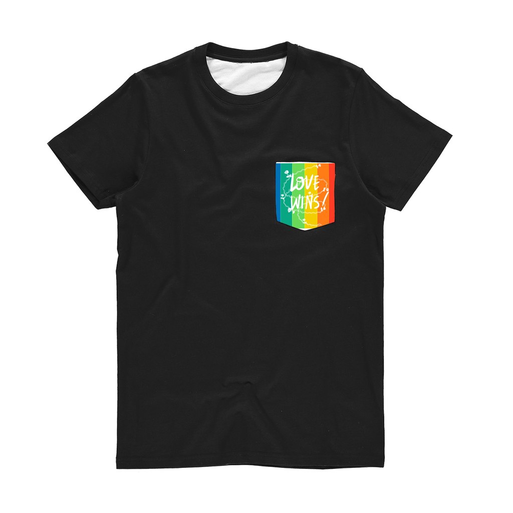 Love Wins Classic Sublimation Pocket T-Shirt - IAKAM