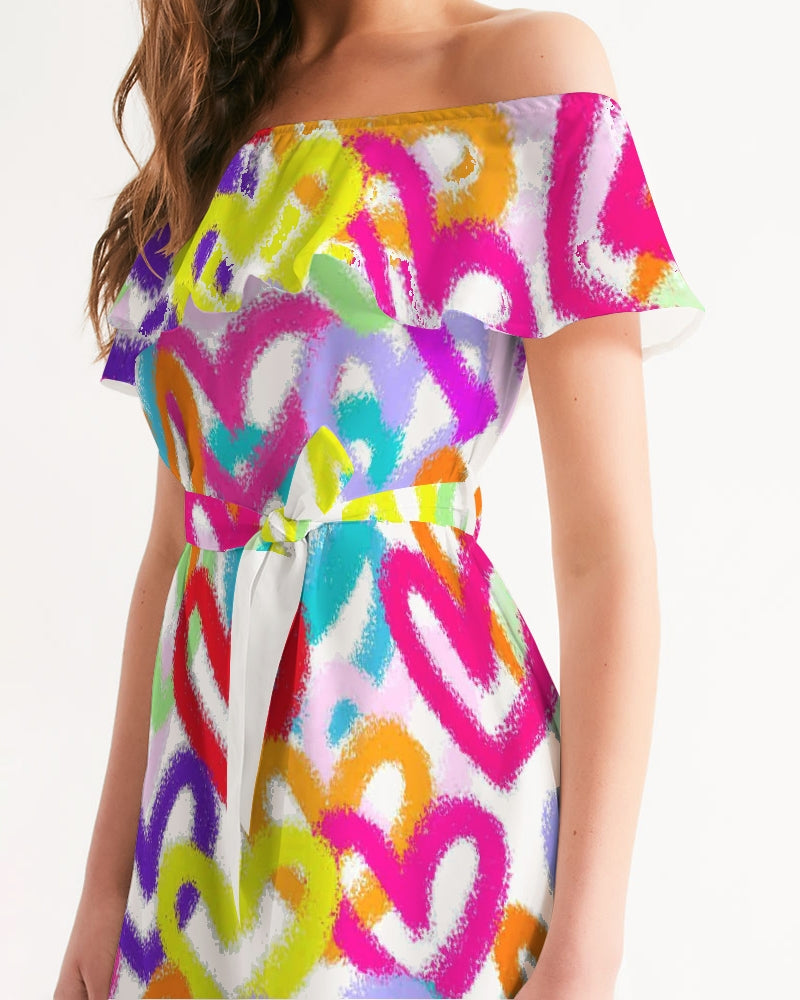 Heartful Women's Off-Shoulder Dress - IAKAM