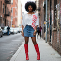 IAKAM Red Batwing Top - IAKAM