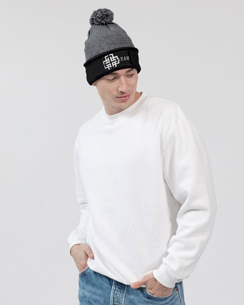 IAKAM Black Pom-Pom Knit Beanie | Brand - IAKAM