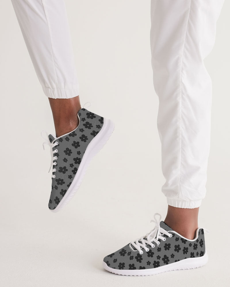Flower Pattern Women's Athletic Shoe - IAKAM