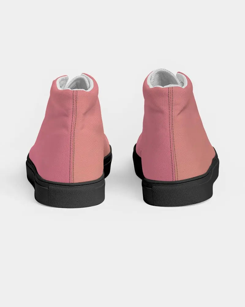 Fusion Women's Hightop Canvas Shoes - Black - IAKAM