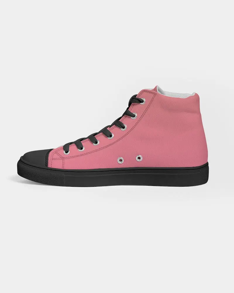 Fusion Women's Hightop Canvas Shoes - Black - IAKAM