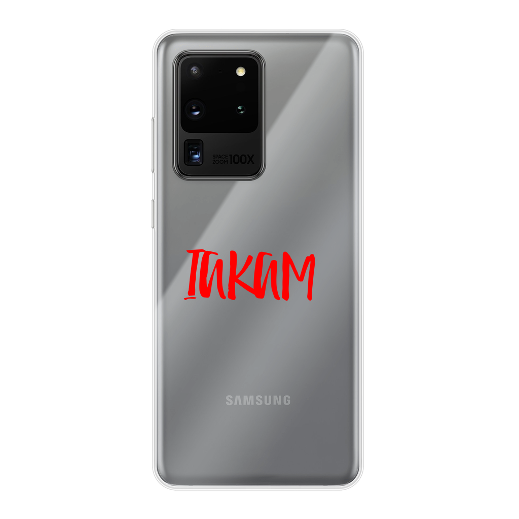 IAKAM Red Back Printed Transparent Soft Phone Case - IAKAM