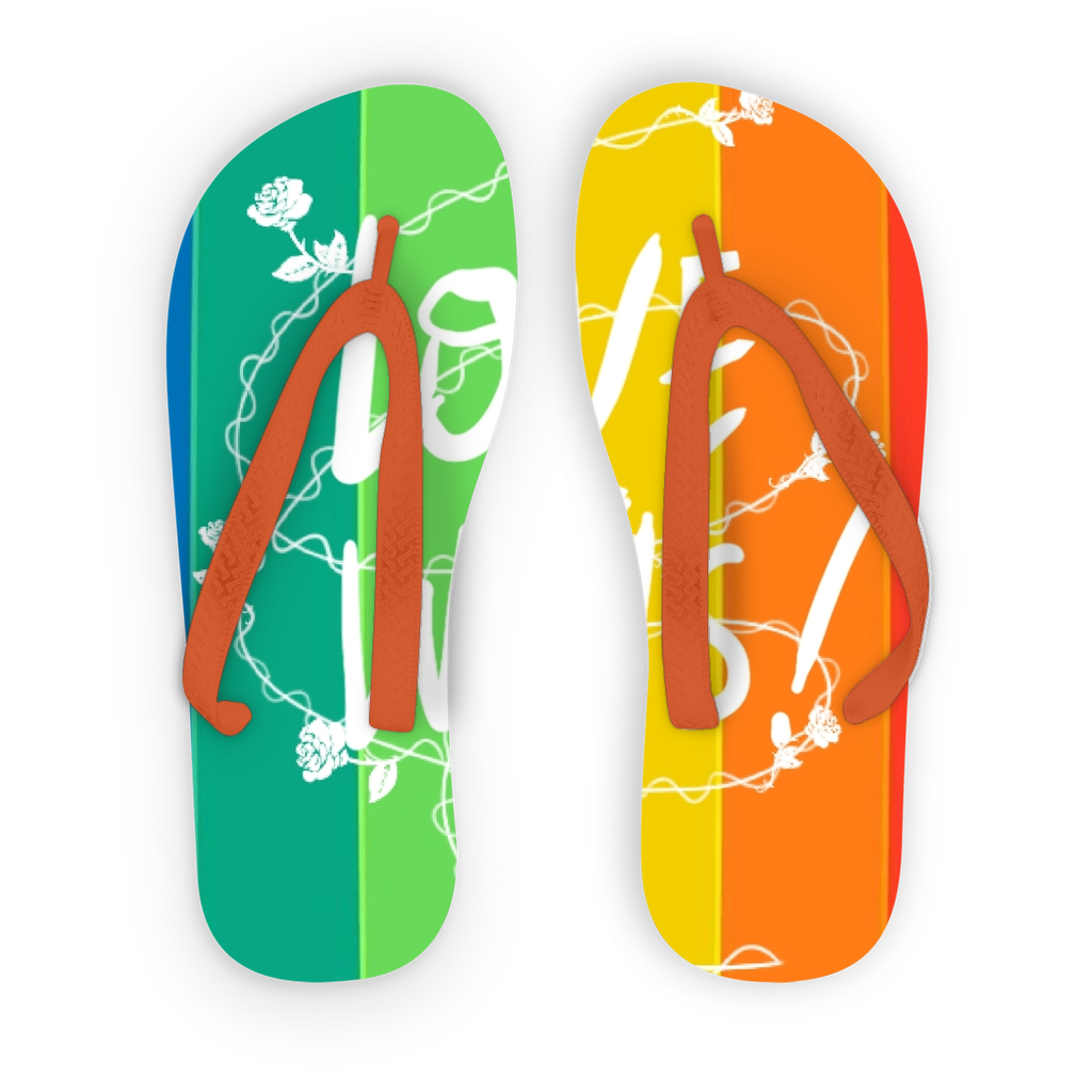 Love Wins Kids Heart Flip Flops - IAKAM
